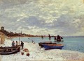 The Beach at Sainte Adresse Claude Monet